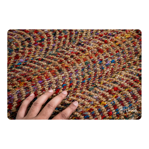 Eco Friendly Handwoven Jute Rugs in Natural Multi Color for Living Area Bedroom or Office <b>Floor</b> Decor Bulk Wholesale Carpet - Product Image 1