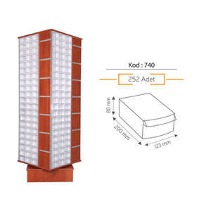 AÑADIR 740-252 Organizador de gabinete con cajón giratorio 252 Cajones de plástico - Product Image 2
