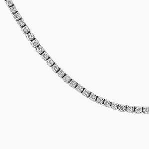 4,50 MM Moissanite Diamond Tennis Chain Iced Out Round Cut Diamond Collar Plata/10K Chapado en oro Perfecto para mujeres Estilo - Product Image 1