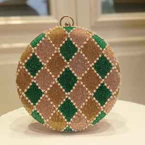 Monedero de noche hecho a mano de lujo, embrague bordado, botón de perla, cierre de borla, la mejor calidad para eventos especiales, ocasiones festivas - Product Image 5