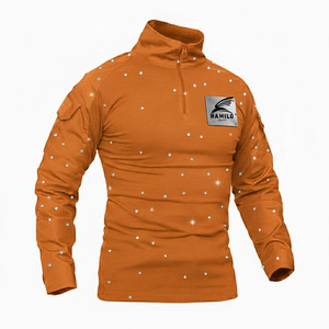 OEM Service Custom <b>Logo</b> Long Sleeve Gym Compression Shirt 100% Cotton Solid Pattern - Product Image 2