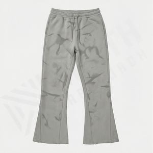 French Terry Flare Custom Heavyweight Stacked Pants Unisex Wholesale Jogger Sweatpants Man <b>Trouser</b> Boys Streetwear Hip Hop Pants - Product Image 1