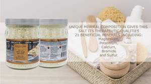 Sel de bain de la mer Morte brut de marque privée de 4lb L'étiquette blanche avec tous les minéraux comprend la boue de la mer Morte fine non nettoyée - Product Image 3