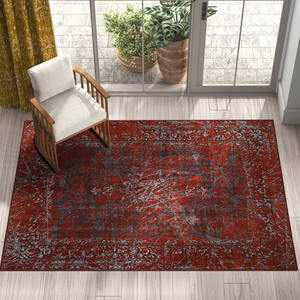 Meilleure tendance nouvelle Collection Polyester Chenille moderne Style persan motif carré tapis faits à la Machine support cuisine salles à manger - Product Image 3