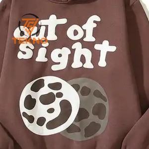 เสื้อฮู้ดพิมพ์ลายพัฟใส่ได้ทั้งชายและหญิงดีไซน์ล่าสุดโลโก้/สีระบายอากาศได้ใส่สบายคุณภาพสูง - Product Image 4