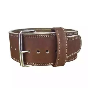 Ceinture de gymnastique de haute qualité Logo personnalisé soutien dorsal ceinture d'haltérophilie en cuir véritable ceintures de gymnastique de musculation d'haltérophilie - Product Image 2