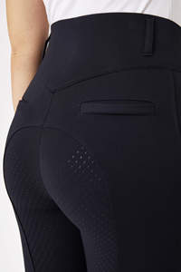 Pantalones de mujer personalizados de alto rendimiento, mallas, ropa ecuestre al por mayor, pantalones con estampado de silicona de tiro alto - Product Image 5