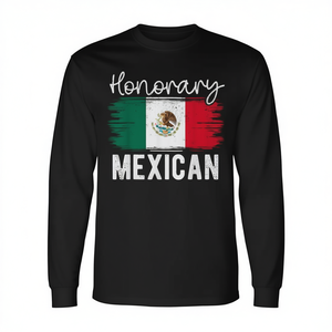 T-shirt a maniche lunghe retrò onorifica per matrimoni messicani e cerimonie messicane - Abbigliamento promozionale premium - Product Image 2