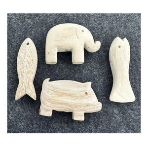 Venta caliente para animales de madera natural juguete para pintar artesanía colgante creativo animal marino decoración del hogar de 99 GD - Product Image 2