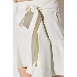 Jupe plissée décontractée vintage au-dessus du genou, 85 % polyester, Mega Merchant, pour l'été, l'automne et le printemps, style short, naturel - Product Image 4