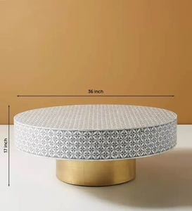 Mesa de centro de sala de estar moderna Premium, decoración artística de madreperla para el hogar, estilo atemporal - Product Image 1