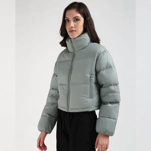 Meilleure vente Veste matelassée personnalisée de créateur pour femme Veste à capuche de haute qualité Tissu satiné respirant en peau de mouton pour l'hiver - Product Image 2