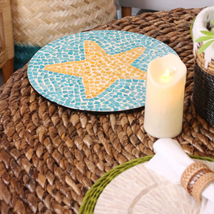 แผ่นรองจานบนโต๊ะอาหารสำหรับตกแต่งบ้านทำด้วยมือสำหรับปูรองจานประดับมุกจากเวียดนาม - Product Image 5