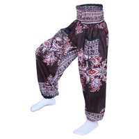 Ali Baba Pantalon bohème unisexe Hippie Harem Aladdin Yoga Boho Pantalon éléphant Long coton fait à la main pêcheur Pantalon thaïlandais