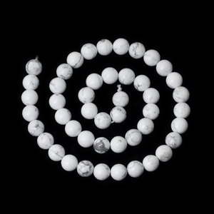 Cuentas de Piedra Howlite, Hilo de Cuentas, Joyería de Piedra, Piedra Preciosa Suelta y Lisa, Collar Curativo, Cristal Natural, Mayorista - Product Image 4