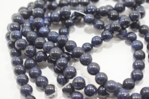 Cuentas de piedras preciosas azules Suncitara de grado AAA, gemas redondas lisas de alta calidad, accesorio de joyería Premium de 8mm - Product Image 2