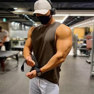 T-shirts musclés personnalisés pour hommes débardeur d'entraînement débardeur en coton sans manches pour hommes débardeur de gymnastique - Product Image 3