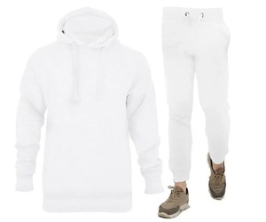 Chándal de 2 piezas para hombre, Conjunto de sudadera informal de lana, pantalones, chaqueta, chándal de invierno cómodo para hombre con sudaderas con capucha - Product Image 3