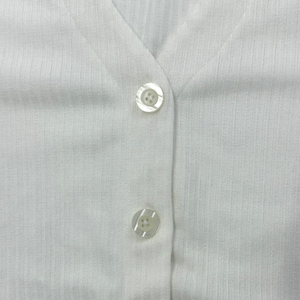 OEM ODM Long Sleeve Cotton Women <b>Cardigan</b> <b>White</b> Fabric Wholesale from Thailand Factory Solid Casual Clothing - Product Image 4