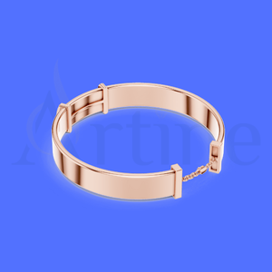 สร้อยข้อมือผู้ชายเหล็กไทเทเนียม10k ประดับโลโก้ตามสั่ง - Product Image 1