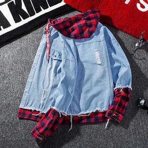 Veste en jean unisexe, coupe ample, look streetwear, qualité durable, commandes personnalisées en gros - Product Image 4