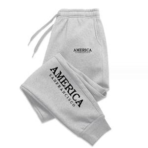 Pantalons de jogging en polaire longs unisexes Pantalons de sport décontractés pour hommes dans toutes les couleurs Automne Hiver Vêtements de sport Fitness Logo personnalisé - Product Image 1