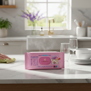 Premium Spring Floral Scent Wet Cleaning Wipes Multi Surface Household Cloths for Wood Glass and Ceramic - Product Image 3