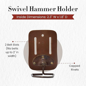 New Durable <b>hammer</b> holder Custom Logo <b>Hammer</b> Holder Premium Quality <b>Hammer</b> Holder PU Leather Tool <b>Loop</b> For Promotional Use - Product Image 4