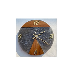 Luxury Wood and Epoxy Resin Clock Best Finishing Good Quality <b>Art</b> For Crafts <b>Wall</b> Clock Vintage Look Wood Resin <b>Wall</b> Clock Use - Product Image 4