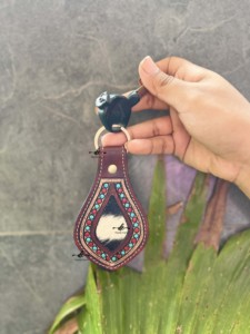 Llavero de cuero mecanizado a mano de nueva llegada, llaveros de cuero de vaca Real, llavero elegante, llavero elegante de gran oferta - Product Image 4