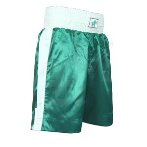 Shorts de boxe sur mesure de haute qualité, 100% polyester, respirants, séchage rapide, logo frontal sans couture, couleur et taille personnalisables pour hommes - Product Image 6