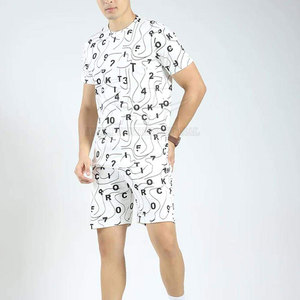 Active Solid T-Shirt Shorts Set for Men Breathable Fabric High Quality for Fitness <b>Running</b> Outdoor Activities Casual Summer Wear - Product Image 4