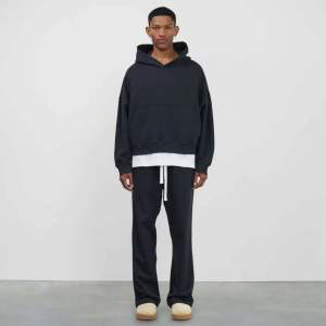 IOTA SPORTS Sweat-shirts noirs pour hommes de qualité supérieure, coupe ample, 100% coton molletonné, printemps, broderie, écologique - Product Image 1