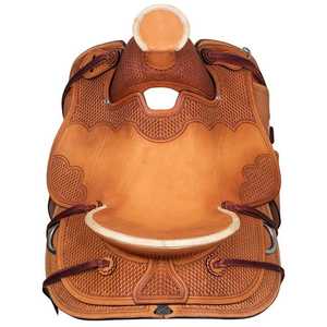 Selle occidentale exquise en cuir usiné à la main avec ensemble complet d'accessoires de selle de cheval - Product Image 3