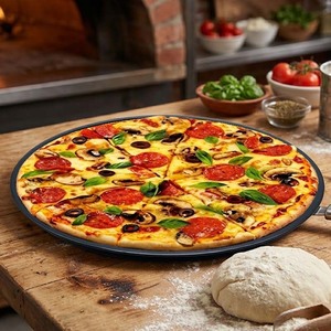 CASAMAXWL Pizza Pan 36Cm Diameter Jumbo Size Stainless Steel Oven Safe Model AZ-4251-36 for Pizza Baking - Product Image 3