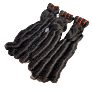 Perruque Frontale HD Super Double Drawn Fumi Cheveux Naturel Noir Vierge Cheveux Humains Vietnamien - Product Image 2