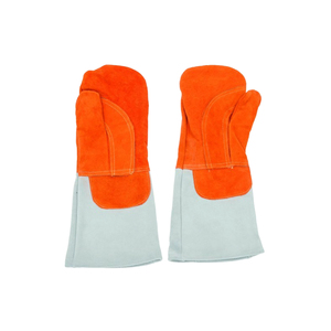 Nouveaux gants de soudage en cuir à doigt complet de qualité avec des gants en cuir améliorés hydrofuges à paume rembourrée pour hommes - Product Image 1