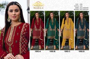 Nouvelle Collection Costumes Pakistanais Faux Georgette Lourd avec Broderie Travail Costumes de Luxe à Vendre à l'Exportation - Product Image 3