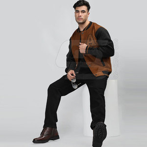 2024 meilleur Design personnalisé haute qualité Polyester hommes veste d'hiver col montant Street Wear Letterman Style en gros - Product Image 2