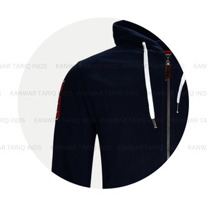 Sudadera con capucha de felpa francesa para hombre de peso pesado GSM 350 personalizada, chaqueta de piel sintética con cremallera completa sólida, sudaderas con capucha polares de invierno, algodón en blanco liso - Product Image 6