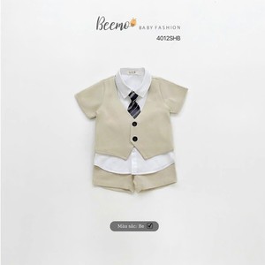 Ensemble de gilets Gentleman 4 pièces de haute qualité pour bébés garçons 1-7 gilets à manches courtes cravates nouveauté collection d'été chaud du Vietnam - Product Image 2