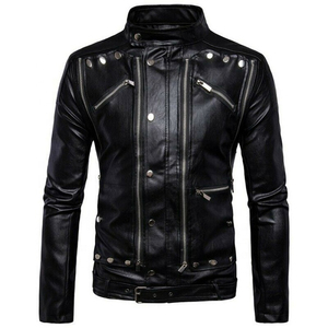 Chaqueta de cuero personalizada de alta calidad para hombre, moda 2025, informal, de cuero para hombre, delgada, personalizada, de piel de oveja, chaqueta de precio razonable para hombre - Product Image 1