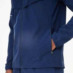 Ensemble survêtement coupe-vent à rayures réfléchissantes pour homme Ensemble deux pièces grande taille - Product Image 2