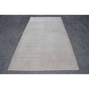 Tapis turc vintage surdimensionné 6,3x11,3 pieds, gris, à bords, design patchwork, en laine, latex, écologique, décoration intérieure - Product Image 1