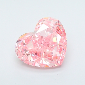 Bague de fiançailles haut de gamme avec diamant CVD de 18,88 carats, taille cœur, rose vif fantaisie, clarté VS2, certifié IGI - Product Image 5