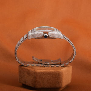 Custom Two Tone <b>Rose</b> White Full Iced Moissanite Diamond Luxury Fashion Digital Watch Men Classic Date Dial Display New Arrival - Product Image 5