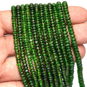 Diópsido de cromo AAA, cuentas de piedras preciosas de 3mm-5mm, cuentas lisas semipreciosas de diópsido de cromo Natural para la fabricación de joyas - Product Image 6