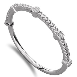 Engagement <b>Ring</b> New Year Gift IGI Ingemco Certified 14K White Gold Brilliant Cut <b>Resizable</b> Women's Collection India Wholesale - Product Image 3