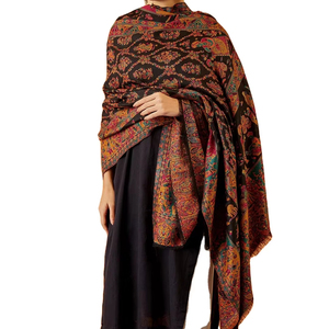 Welwet <b>Ladies</b> Wool <b>Shawl</b> Custom Design Long Length Solid Color Factory Direct Supply for Muslims Wholesale Welcome! - Product Image 1