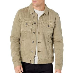 Chaqueta Vaquera Vintage de Color Sólido para Hombre, Estilo Casual Urbano, Invierno, Algodón, Logotipo Personalizado en la Parte Delantera, Venta al Por Mayor - Product Image 4
